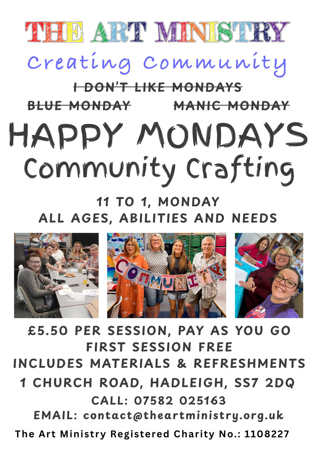 Flyer about our Monday session for the general community - opens new window, click to return