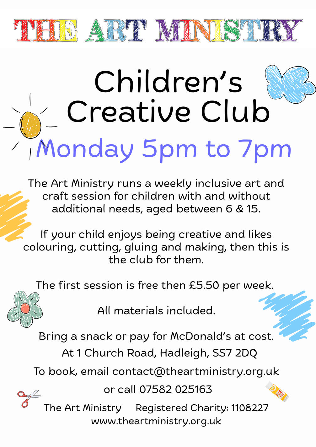 Flyer about our Monday session for children - opens new window, click to return